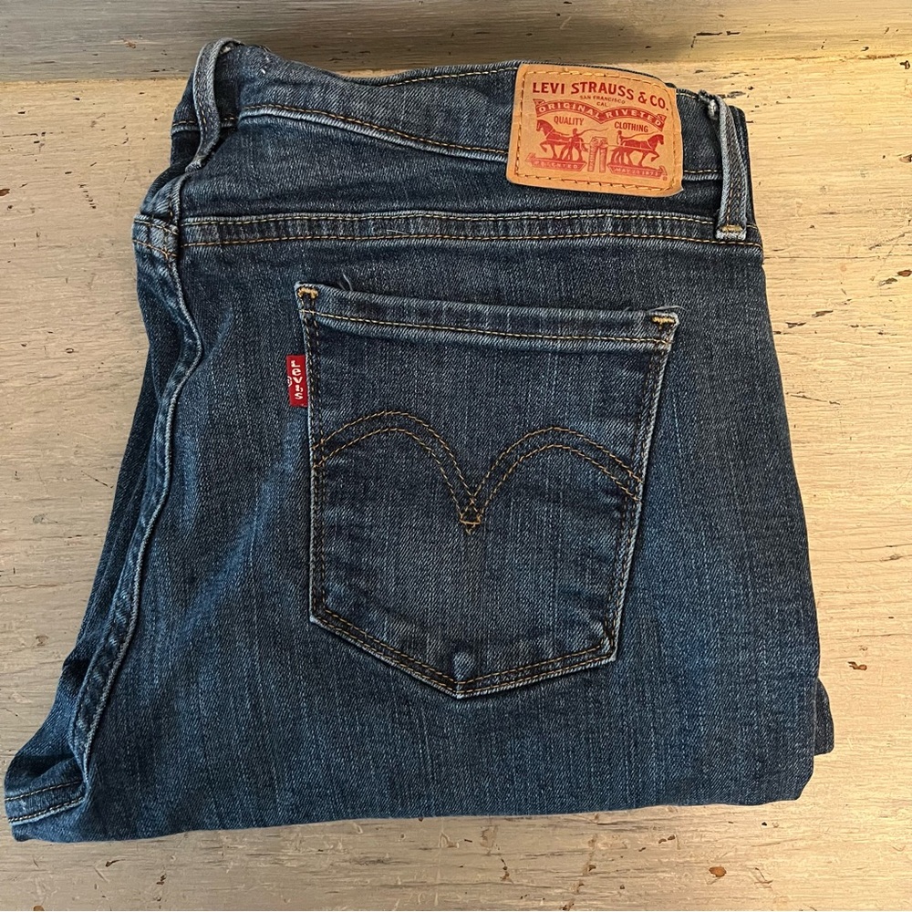 Levi’s Women’s 505 99% Cotton Straight Leg Blue Jeans 10‎ Good Condition